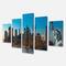 Designart - Evening New York City Skyline Panorama - Blue - Extra Large Canvas Art Print